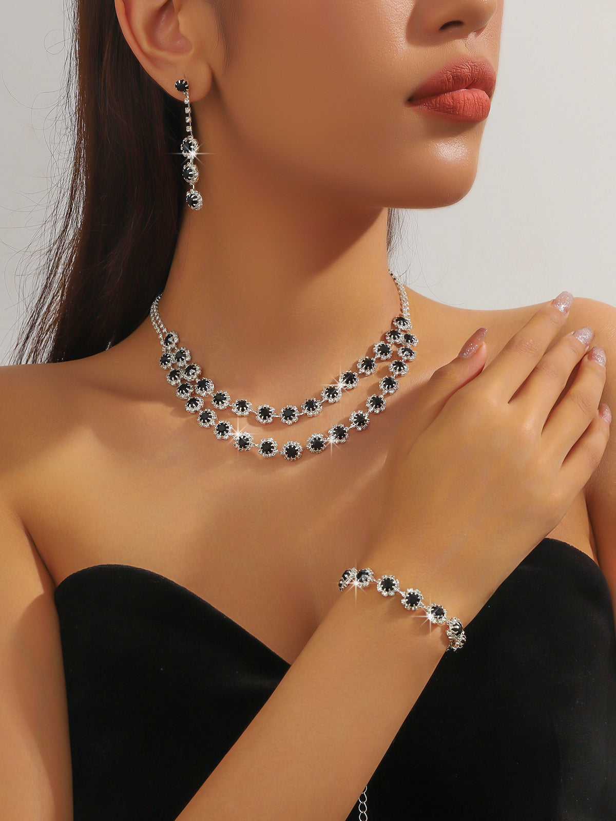 Bridal Necklace, Earrings and Bracelet Set in Six Styles — Banquet and Wedding Jewelry for Women