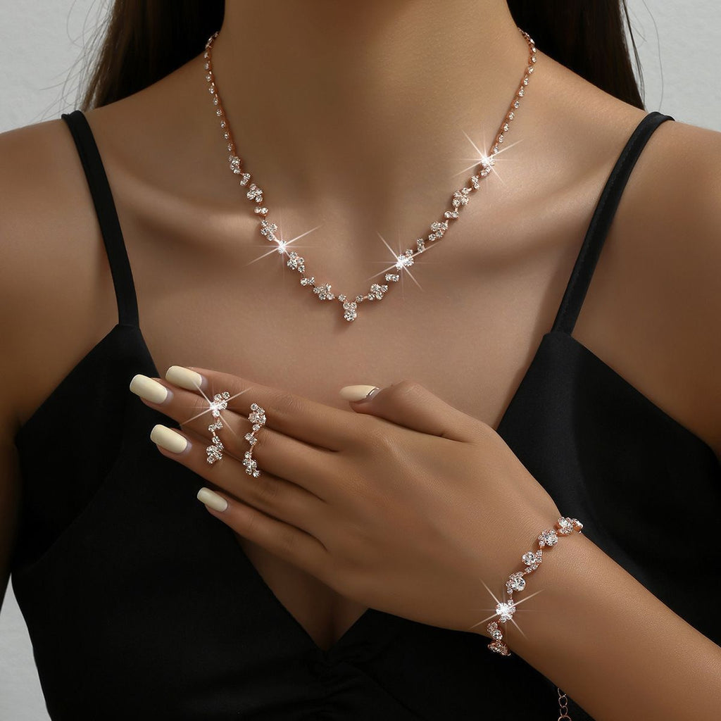 Wedding Jewelry Set for Women, Necklace — scale reference