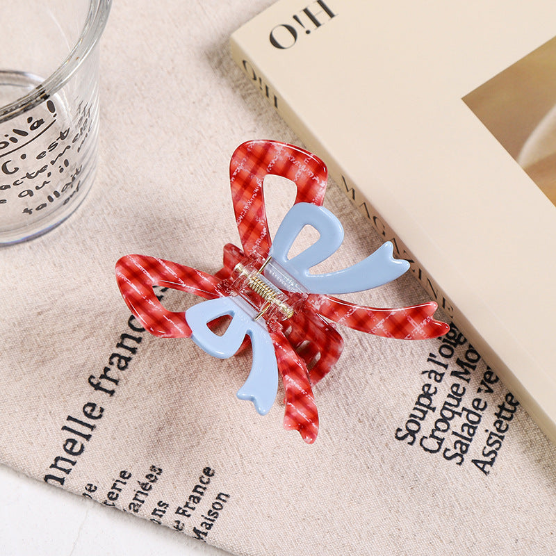 Cellulose Acetate Butterfly Hair Claw Clip in Four Designs — detail close-up